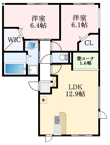 堺市中区深井水池町のマンションの間取り