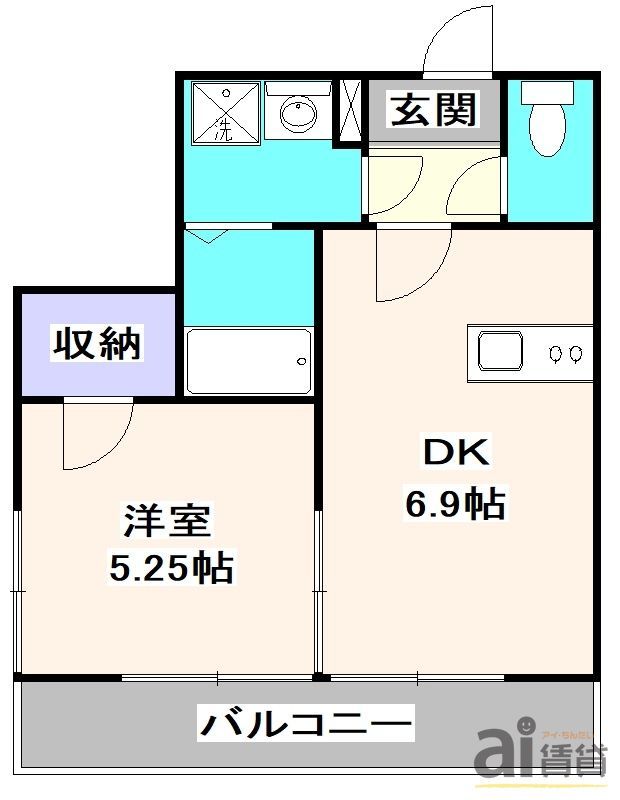 小平市小川町のアパートの間取り