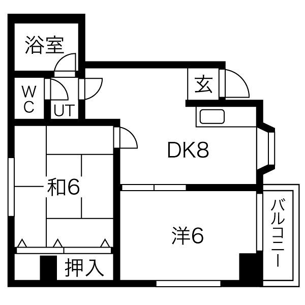 豊中市名神口のマンションの間取り