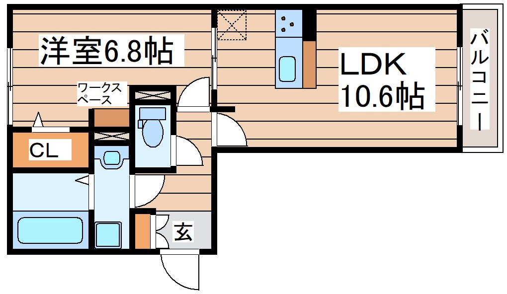 パセオプラシードA＆Mの間取り