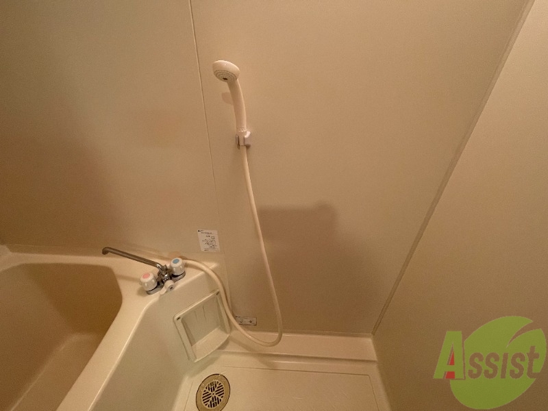 洗面設備　シャワーが付いていますので忙しい朝に嬉しいですねー