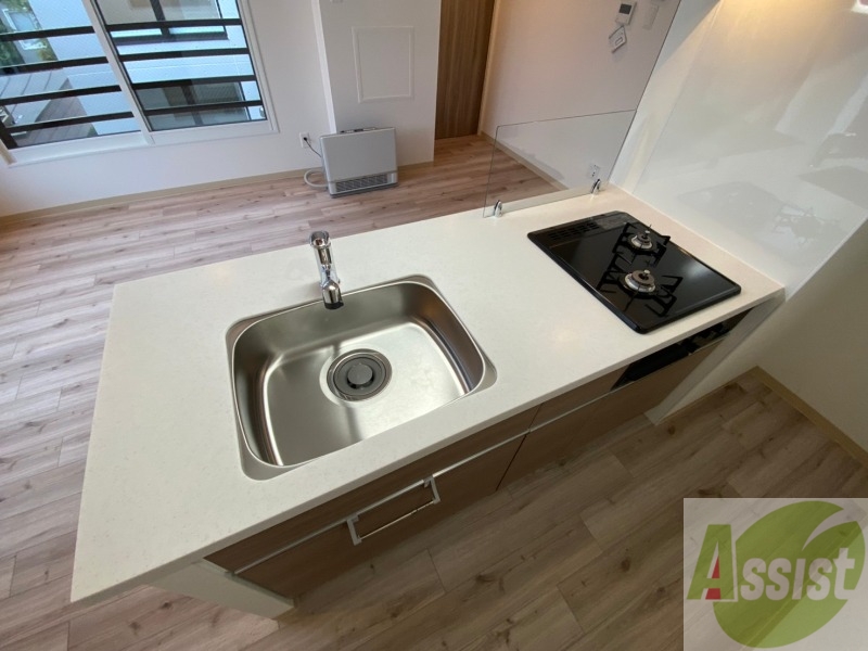 キッチン　システムキッチンなので、すぐお料理に使えます！