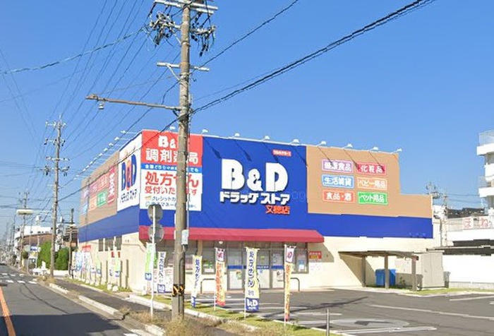 ドラックストア　B&D（ドラッグストア）まで550m