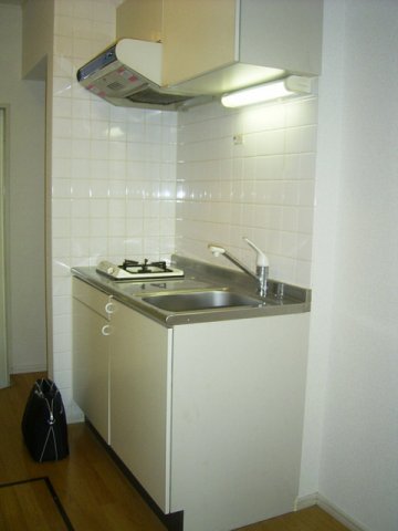 キッチン　1口タイプのガスキッチン