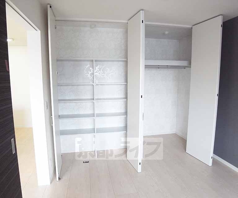 収納　壁一面、大容量の収納です！