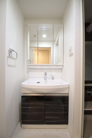 洗面設備　独立洗面台あり、毎朝おしゃれに忙しい女性の方におすすめです