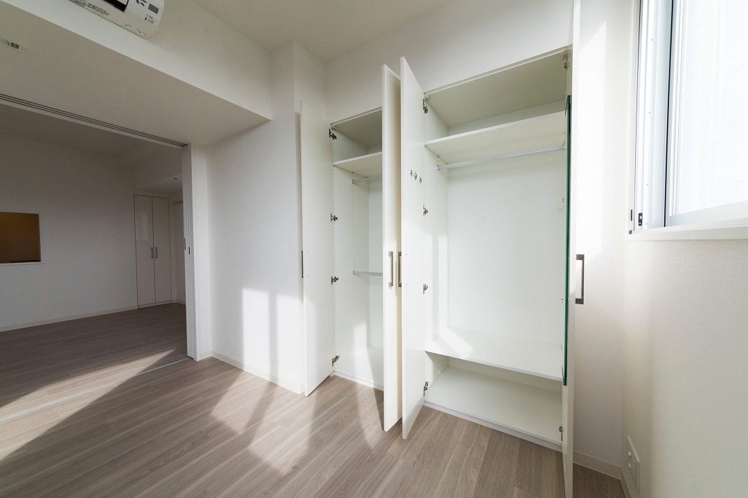 収納　たっぷりとした収納スペースです