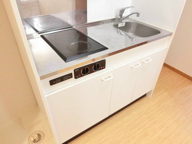 キッチン　2口コンロ付きのキッチン