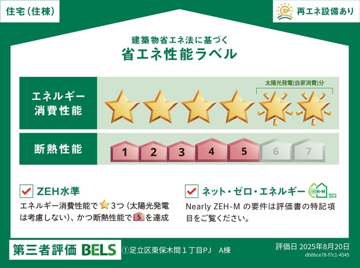 省エネ性能ラベル　住棟ラベル