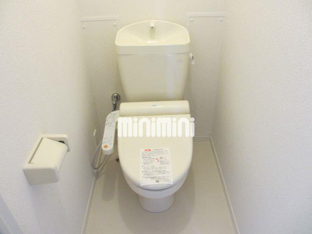 トイレ　温水洗浄機能付き便座です。