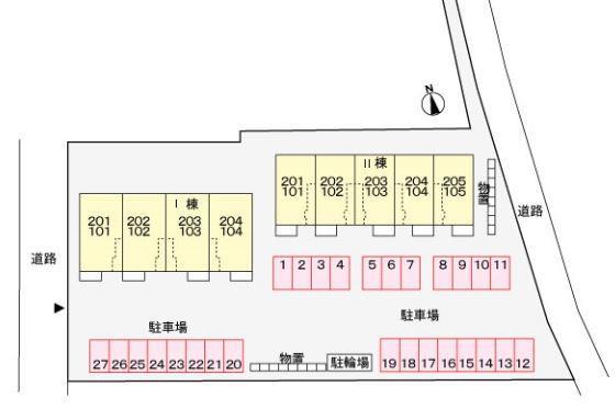エントランス　敷地配置図