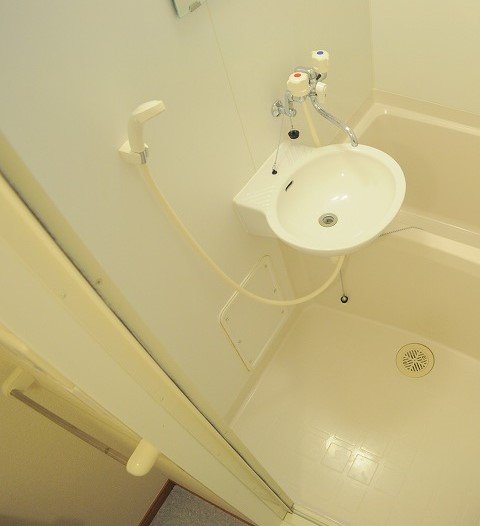 洗面設備　写真は別号室のものです。