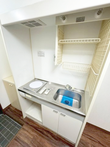 キッチン　IHコンロ1口付のキッチン