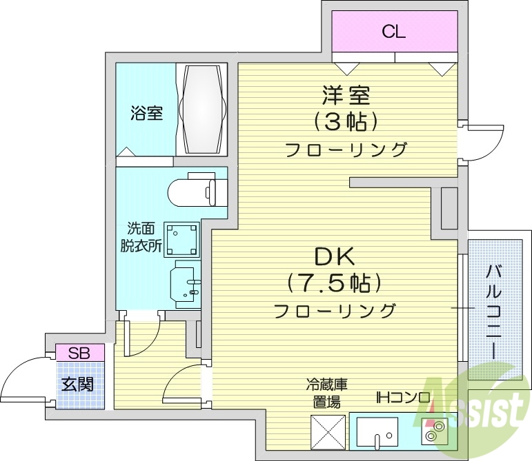 メリディアン名取の間取り写真