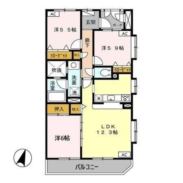 ＪＲ御殿場線 長泉なめり駅 徒歩14分 4階建 築25年の間取り写真