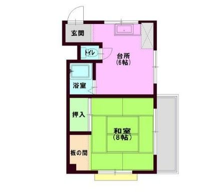 京成本線 青砥駅 徒歩8分 3階建 築43年の間取り写真