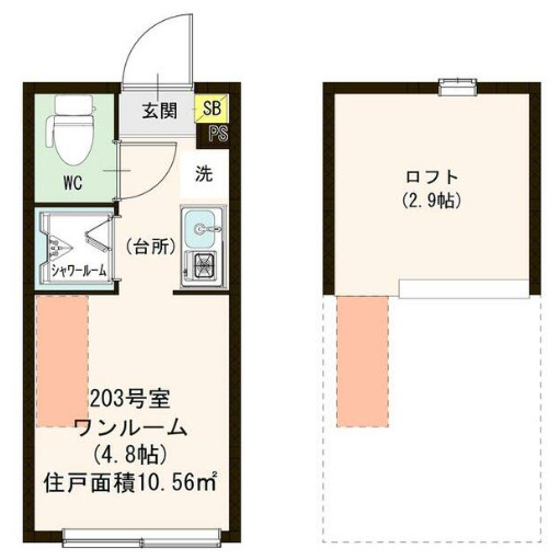 京王井の頭線 西永福駅 徒歩7分 2階建 築5年の間取り写真