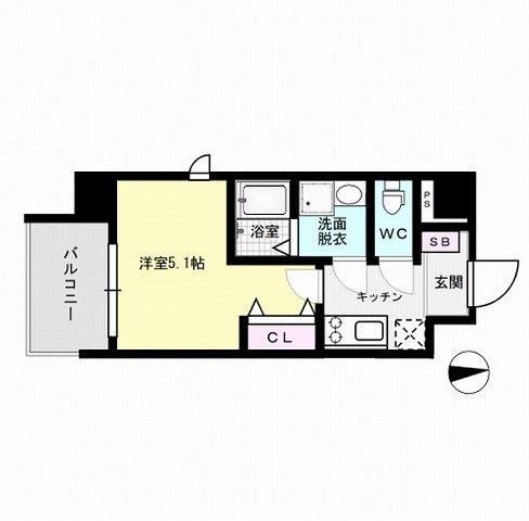 ＪＲ筑肥線 姪浜駅 徒歩5分 11階建 築1年の間取り写真