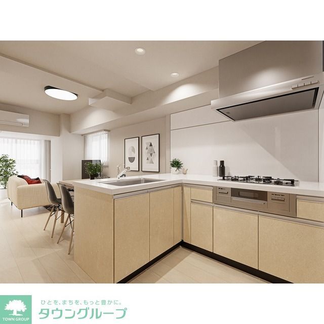 キッチン　※家具・調度品等はCG加工です。実際の賃貸住居には含まれま…