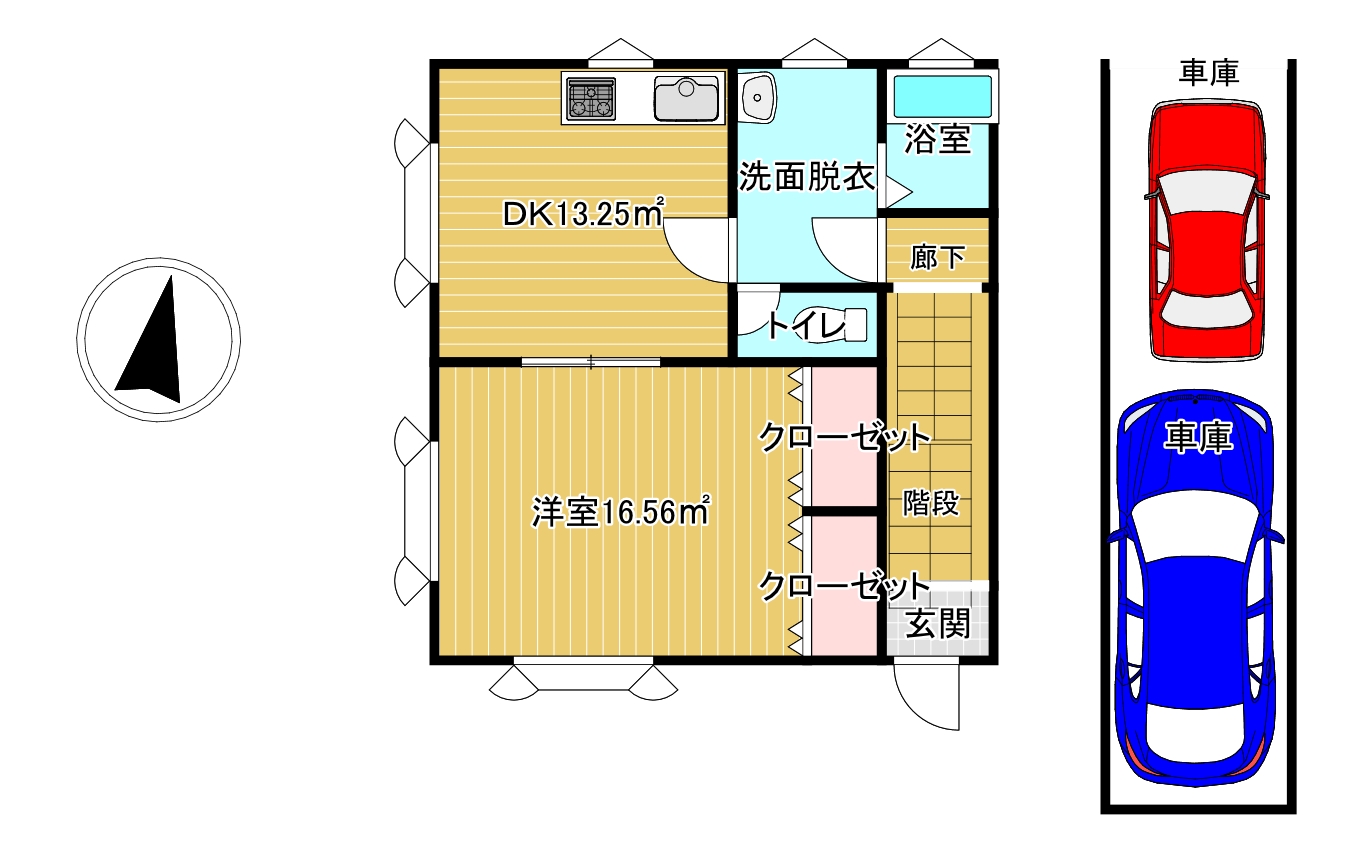 ＪＲ奥羽本線 飯詰駅 徒歩53分 2階建 築17年の間取り写真