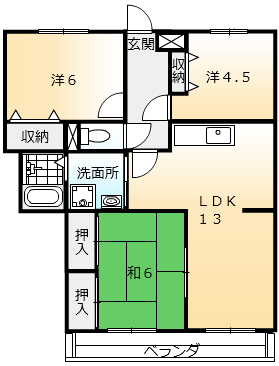 【サンエクセル緑ヶ丘の間取り】