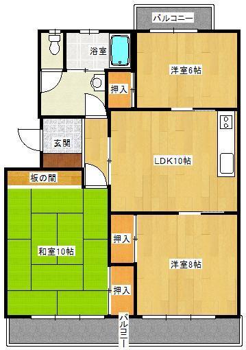 コーポラス外輪崎の間取り