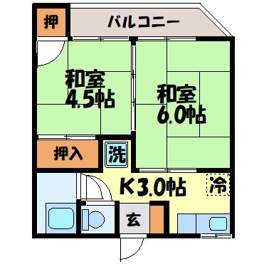 相川アパートの間取り