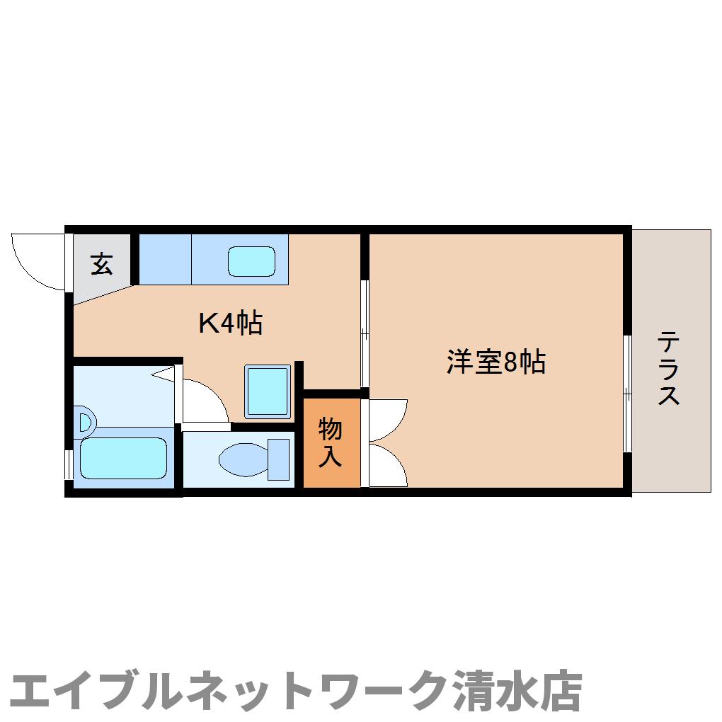 静岡県静岡市清水区折戸１（アパート）の賃貸物件の間取り