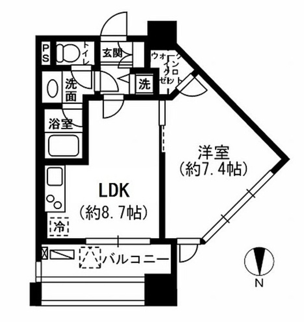 レジディア市ヶ谷の間取り