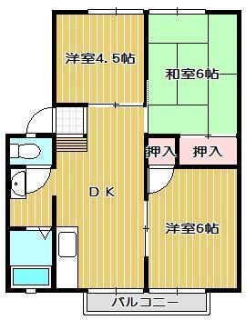 パナハイツドリーム坂出Ａ棟の間取り