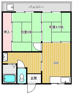 千秀柏木荘の間取り