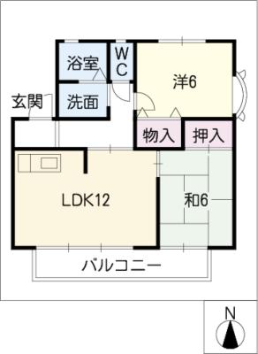 ブリリアントメゾンＢ棟の間取り