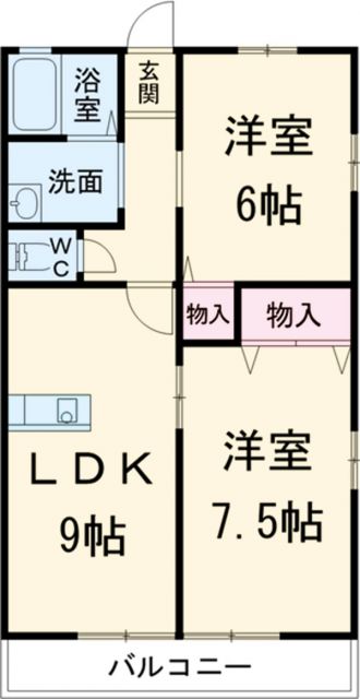 【刈谷市泉田町のアパートの間取り】