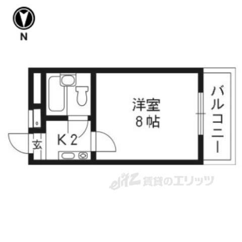 京都市南区東九条西山町のマンションの間取り