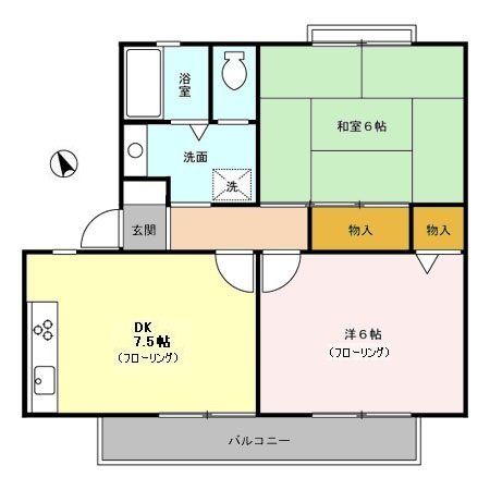 さいたま市浦和区上木崎のアパートの間取り