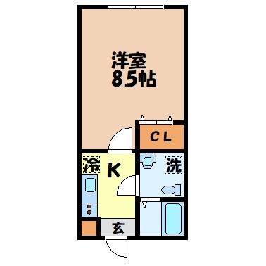 アミティ館内二番館（館内町）の間取り