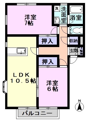 イーストミサト１番館の間取り