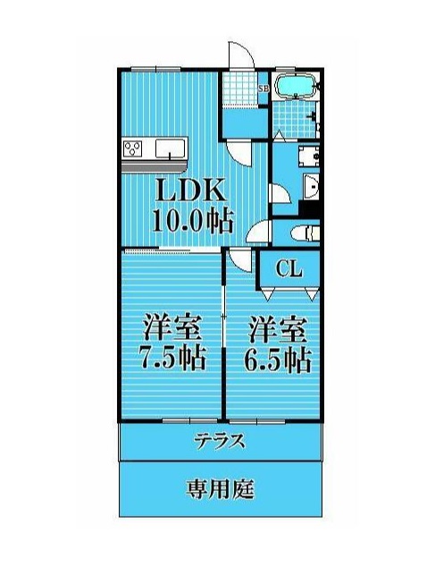 横浜市青葉区奈良町のアパートの間取り