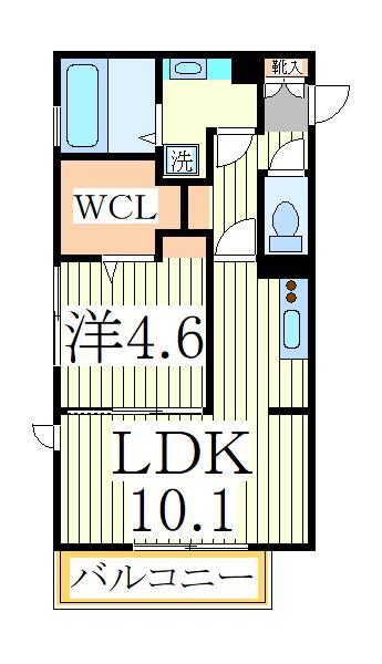 メルベーユおおたかの森２号棟の間取り