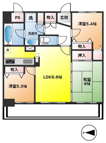 メディウス大宮の間取り