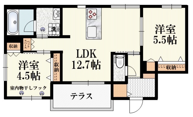 三鷹市牟礼のマンションの間取り