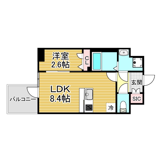 エスリード神戸三宮ヒルズの間取り