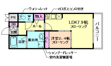 RIFF石橋阪大前の間取り