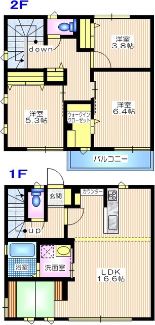 【横浜市港南区上永谷のアパートの間取り】