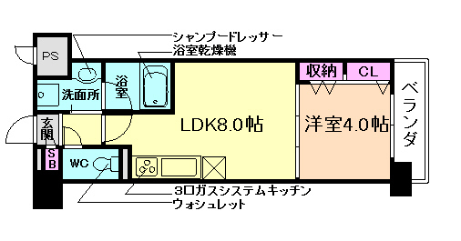 シャイニング福島離宮の間取り