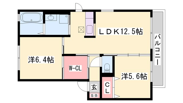 MAST　COURT下滝野　Ｃ棟の間取り