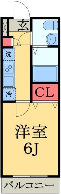 千葉市若葉区桜木北のアパートの間取り