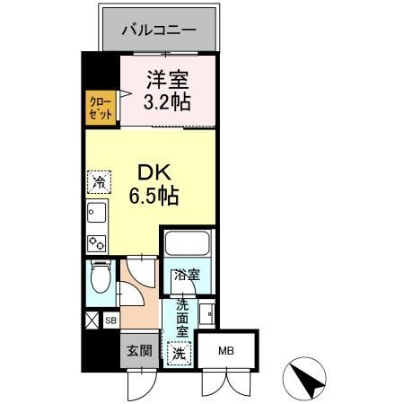 横浜市鶴見区生麦のマンションの間取り