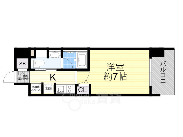 大阪市旭区森小路のマンションの間取り