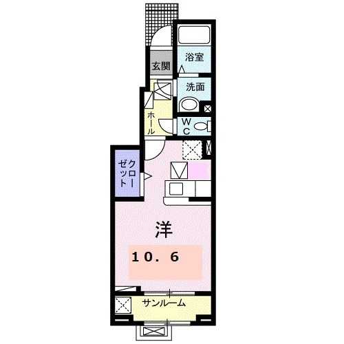 ブライト　スクエアIの間取り